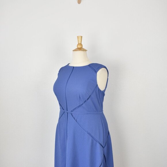 Adrianna Papell Mesh trim Fit and Flare Dress - 16W - Picture 5 of 9
